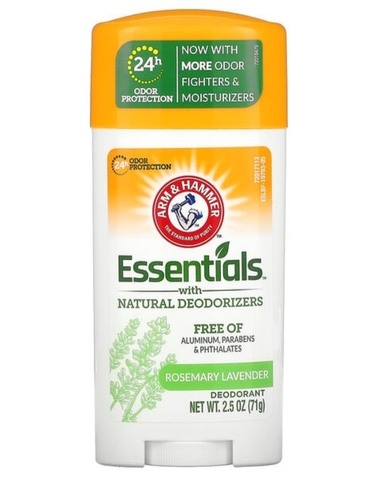 Arm&Hammer, Essentials, дезодорант с натуральными дезодорирующими компонентами, розмарин и лаванда, 71 г (2,5 унции)