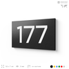 Номер на дверь 177, табличка на дверь для офиса, квартиры, кабинета, аудитории, склада, черная 120х70 мм, Айдентика Технолоджи
