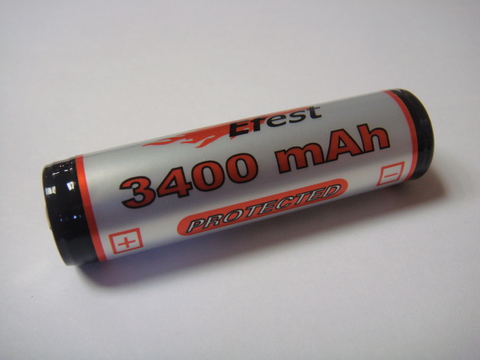 Аккумулятор Efest 18650 3.7V 3400mah Button Top, защищенный