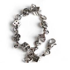 50913- Браслет DICE AND CROSSBALL BRACELET из серебра CHROME HEARTS