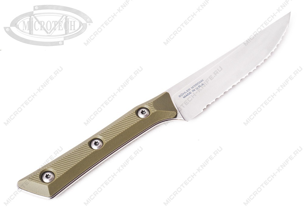 Нож Microtech Kitchen Steak OD Green Serrated