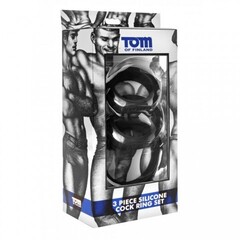 Эрекционные кольца Tom of Finland - 3 шт. разного диаметра