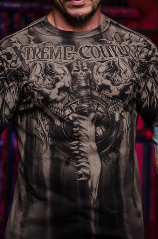 Xtreme Couture | Футболка мужская TRIBAL SOUL X1782 от Affliction принт спереди черепа