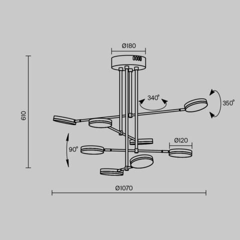 Подвесной светодиодный светильник Maytoni Fad MOD070PL-L48B3K