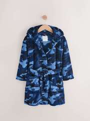 Халат флисовый для мальчика Next E90-764, Синий, Черный