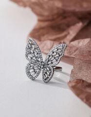 84625 - Кольцо БАБОЧКА с фианитами