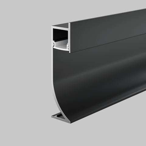 Алюминиевый профиль Maytoni плинтус 53×14 (Черный, 2 м), ALM-5314-B-2M