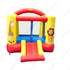 Батут для дачи "В гостях у зверюшек" 2,8*2,1*2,5 м