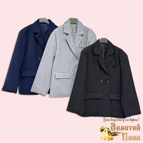 Пиджак стразы нарядный д (7-15) 251112-DJ-04