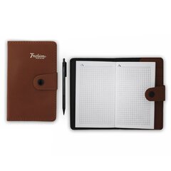 
          Записная книжка с авторучкой, 9,5 см * 15,0 см, 7БЦ, Alingar, иск. кожа, клапан на кнопке, 80 л., клетка