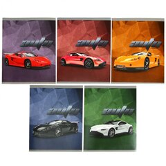 Тетрадь 40л., А5, клетка, Канц-Эксмо "Автопарк", скрепка, мелованный картон, 5 дизайнов