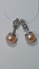 Жемчуг Р (пусеты из серебра)