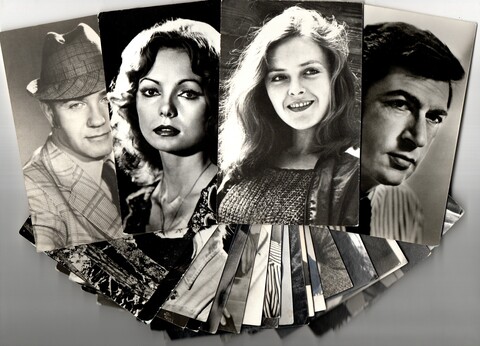 Подборка открыток с артистами СССР - 70, 80-е годы - 25 штук — чистые, ч/б, без повторов