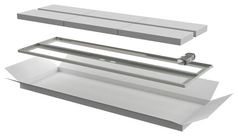 ITK Дверь перфор. двустворч. для шкафа LINEA N 33U 600мм сер