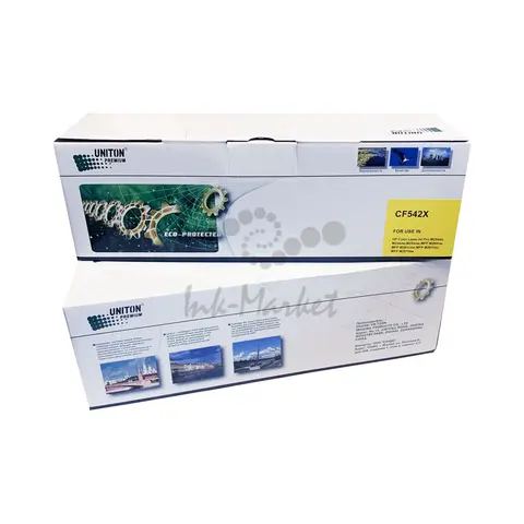 Совместимый картридж UNITON Premium CF542X (203XL) для HP Color LJ M254 / M280, M281 желтый (2,5K) GREEN LINE (Eco Protected)