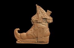 Силиконовый молд № 417 Домик башмак 2 D ( серия домики для гномов и фей)