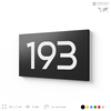 Номер на дверь 193, табличка на дверь для офиса, квартиры, кабинета, аудитории, склада, черная 120х70 мм, Айдентика Технолоджи