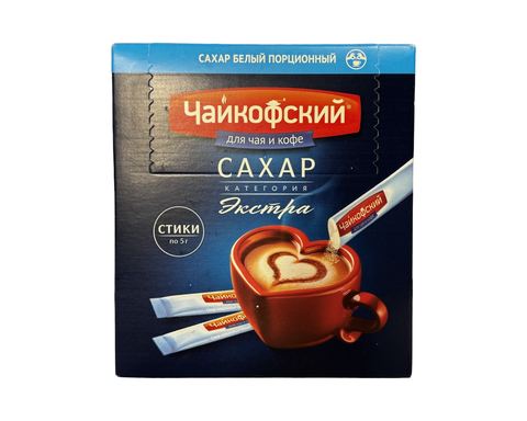 Сахар белый кристалический ГОСТ Чайкофский в стиках 60*5гр 300гр