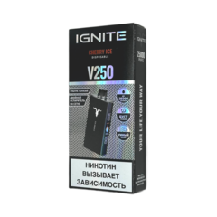 Одноразовая электронная сигарета Ignite V250 Black - Cherry Ice (25000 затяжек)
