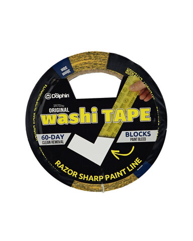 BLUE DOLPHIN WASHI Лента малярная из японской рисовой бумаги, 30 мм x 50 м