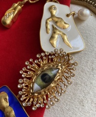 Браслет-цепь SCHIAPARELLI с подвесками в позолоте