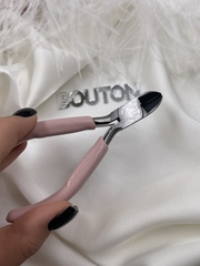 Кусачки бокорезы серебристые с розовыми ручками