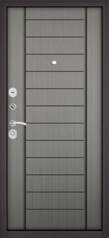 Дверь входная Мастино (Бульдорс) Хоум Эко 137 нестанарт, 1 замок, 1,4 мм металл, (антрацит букле+пепельный орех) #3