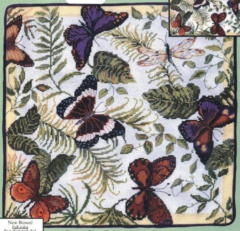 51571 Butterflies Galore Pillow (Изобилие бабочек)