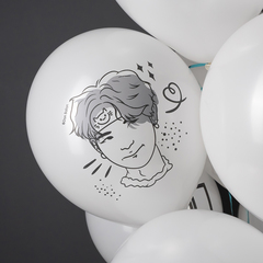 К 12''/30 см, K-POP, BTS, Белый, пастель, 1 ст., 25 шт.