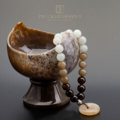 Чётки буддийские. 21 бусина. С диском Би.