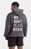 Худи Boxraw We Don't Play Boxing Серый/розовый