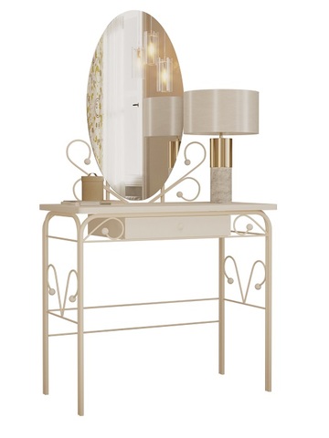 Стол дамский Форвард МК-8 с ящиком, ММД303, Белый