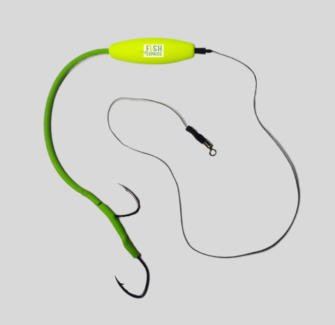 Монтаж на сома ручной работы с подводным поплавком c 2 крючком № 3/0