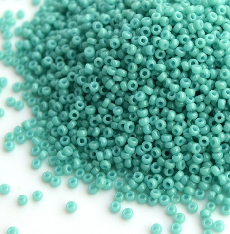 15/0 RR-4475 Бисер круглый Миюки Морской опал непрозрачный /Miyuki round 15/0 Duracoat opaque sea opal
