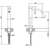 Gessi 316 Flessa 54006#727 Высокий смеситель для раковины (латунь шлифованная)