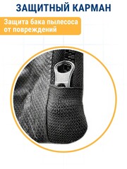 Мешок ПРАКТИКА для пылесосов HITACHI RNT 1225, KRESS 1200, METABO ASA 30, BOSCH GAS 25 и др.,до 36л, МНОГОРАЗОВЫЙ, синтетика, 1 шт (921-749)