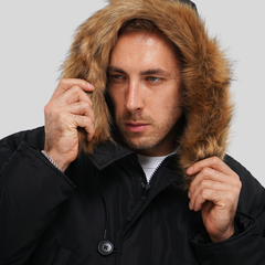 Парка Alpha Industries N-3B Logo Oxford Parka Black (Черная)
