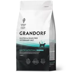 Сухой корм GRANDORF VETERINARY DIET Cat GASTROINTESTINAL MODERATE CALORIE, Полнорационный диетический сухой корм для кошек, разработанный для лечения острых расстройств пищеварения и поддержки липидного обмена при гиперлипидемии индейка 2кг