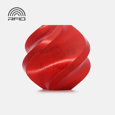 Пластик для 3D-печати Bambu Lab PLA Silk+, 1.75 мм, 1 кг, карамельно-красный (Candy Red), на катушке, A06-R0-1.75-1000-SPL
