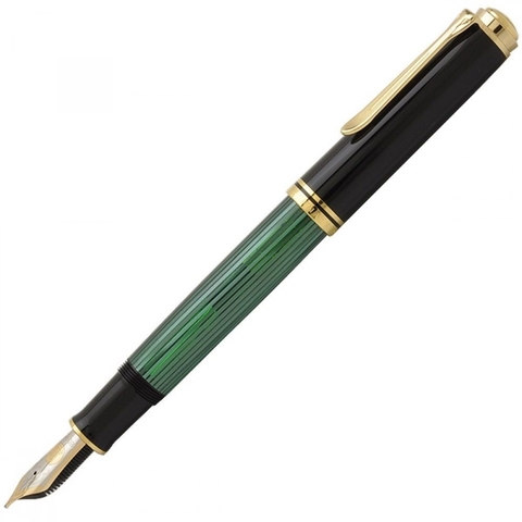 Ручка перьевая Pelikan Souverän® M1000 Black & Green GT, B (987602)