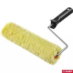 ЗУБР ОПТИМА-СИНТЕКС, 50 х 240 мм, бюгель 6 мм, ворс 18 мм, полиэстер, все виды ЛКМ, фасадный валик с ручкой (03517-24)