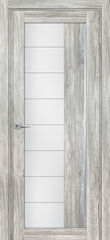 Дверь PSL-41 / Цвет Сан-ремо серый / белый сатинат / Двери PROFILO PORTE