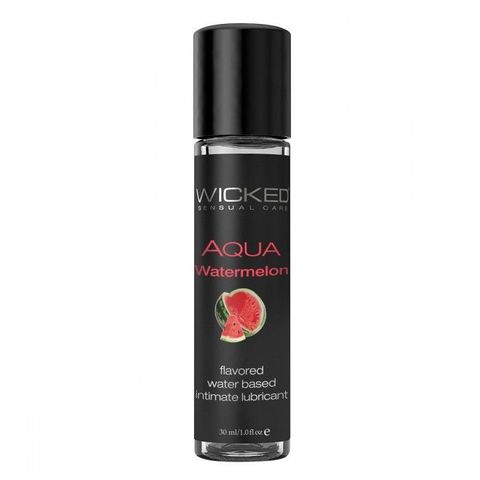 Лубрикант с ароматом арбуза WICKED AQUA Watermelon - 30 мл. - Wicked 90421