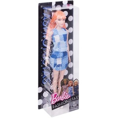 Барби Fashionistas 60 в Джинсовом Платье Пэчворк - ! КОРОБКА НЕ ИДЕАЛЬНАЯ !