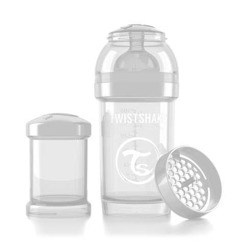 Twistshake бутылочка антиколиковая 180 мл. Белая (Diamond)