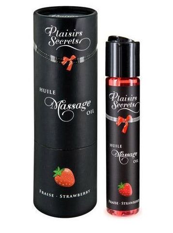 Массажное масло с ароматом клубники Huile de Massage Gourmande Fraise des Bois - 59 мл.