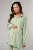 Рубашка для беременных 14825 салатовый