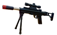 Автомат на Подставке, стреляет пульками и арбизами, размер 55см