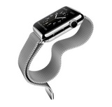 Металлический ремешок Миланская петля Milanese loop 42 мм / 44 мм / 45 мм / 49 мм для Apple Watch (Серебристый)