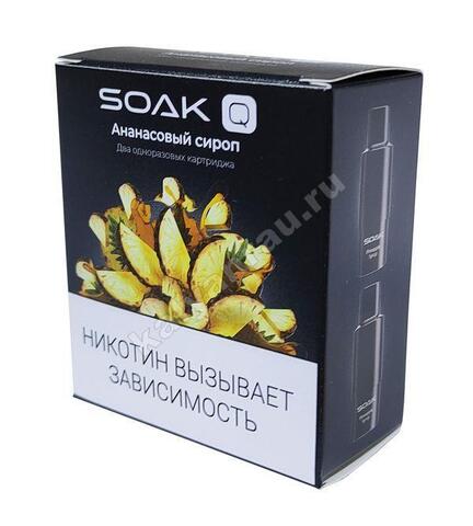 Картриджи SOAK Q 1500 затяжек - Ананасовый сироп (Pineapple Syrup)